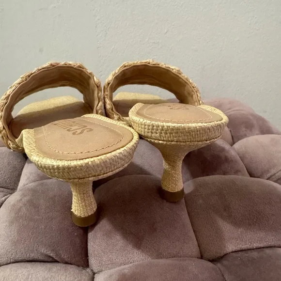 Schutz dethalia straw raffia sandal, kitten heel, natural, size 5 - Picture 7 of 10
